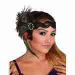 1920's Flapper Beaded Headband - Peacock