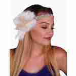 1920's Flapper Beaded Headband -Silver