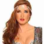 1920's Flapper Headband with Silver & Diamond Rhinestones