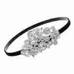 1920's Flapper Headband with Silver & Diamond Rhinestones