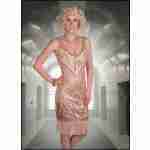 1920's Flapper Beaded Art Deco Dress With Open Back