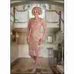 1920's Flapper Beaded Art Deco Dress With Sleeves