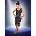 1920's Flapper Beaded Dress Black