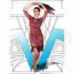 1920's Flapper Beaded Dress Burgundy