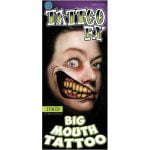 2 Faced Big Mouth Tattoo