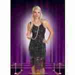 1920's Flapper Beaded Dress Black