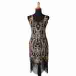 1920's Flapper Sequin Art Deco Dress Gold
