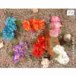 4 Hisbiscus Flower Hair Clips