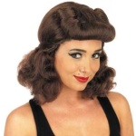 40's Pin Up Wig- Brown