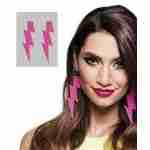 80's Flash Earring Fushia Pink