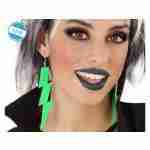 80's Flash Earrings Neon Green