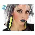 80's Flash Earrings Neon Yellow
