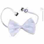 Adjustable Bow Tie - White