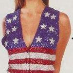 America Star & Stripes Sequins Vest
