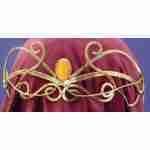 Antique Gold Circlet - Orange