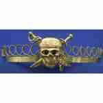 Antique Gold Skull & Swords Circlet