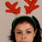 Antlers- Felt Red & Green