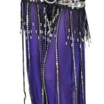 Arabian Nights Belly Dancing Bollywood Belt With Satin Straps -Black