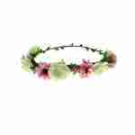 Baby Pink Sunflower & Cream Rose Hair Garland