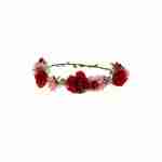 Baby Pink Sunflower & Fuchsia Rose Hair Garland