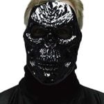 Black Metal Skull Hockey Style Mask