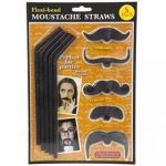 Black Moustaches With Straws