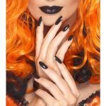 Black Nail Polish & Lipstick