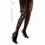 Black Pantyhose with Skull 7 Bones