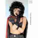 Black Plisse Satin Glove
