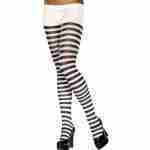 Black & White Striped Tights