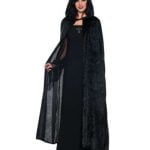Cape - Black hooded cloak