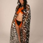 Cape - Black with Silver printed bats