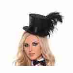 Cocktail Waitress Hat - Deluxe Black