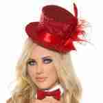 Cocktail Waitress Hat - Deluxe Red