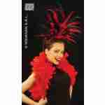 Copacabana Feathered Headbands - Black/Red
