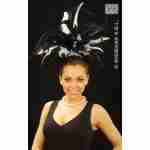 Copacabana Feathered Headbands - Black/White