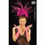 Copacabana Feathered Headbands - Pink/Black