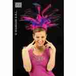 Copacabana Feathered Headbands - Pink/Blue