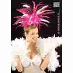Copacabana Feathered Headbands - Pink/White