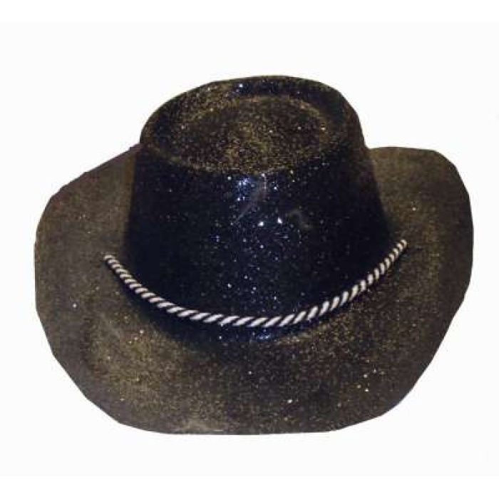 Cowboy Hat Glitter Black H23046 img