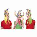 Crazy Jester Hat w/ Hair - 3 Colours