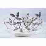 Crown Tiara With Crystals - silver birds