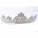 Crown Tiara With Crystals - Small Clear Crystals