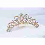 Crown Tiara With Crystals - Spiral Crystals
