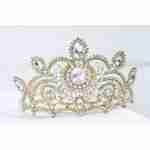 Crown Tiara With Large Crystals
