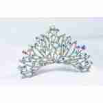 Crown Tiara With Rhinestones - Branches Shaped