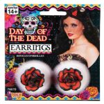 Day of the Dead Rose Earrings