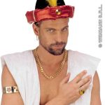 Decorated Mens Turban - Black/Red