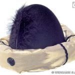 Decorated Mens Turban - Navy/White