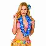 Deluxe Lei With Beads/ Blue